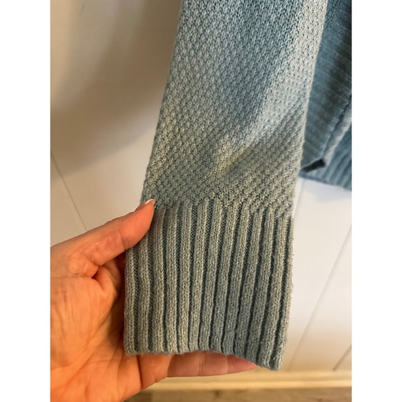 STACCATO Women's Light Blue Textured Cowl Neck Sweater Size L - Picture 4 of 8